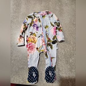 Posh Peanut Country Rose ruffel Footie